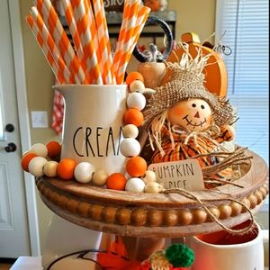 Pumpkin Spice bead garland